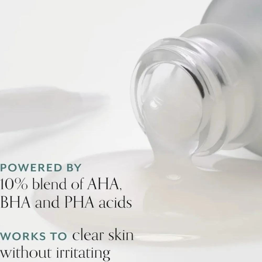 Bliss Clear Genius Clarifying Liquid Peel, 10% AHA+BHA+PHA Blend, 1oz, NIB